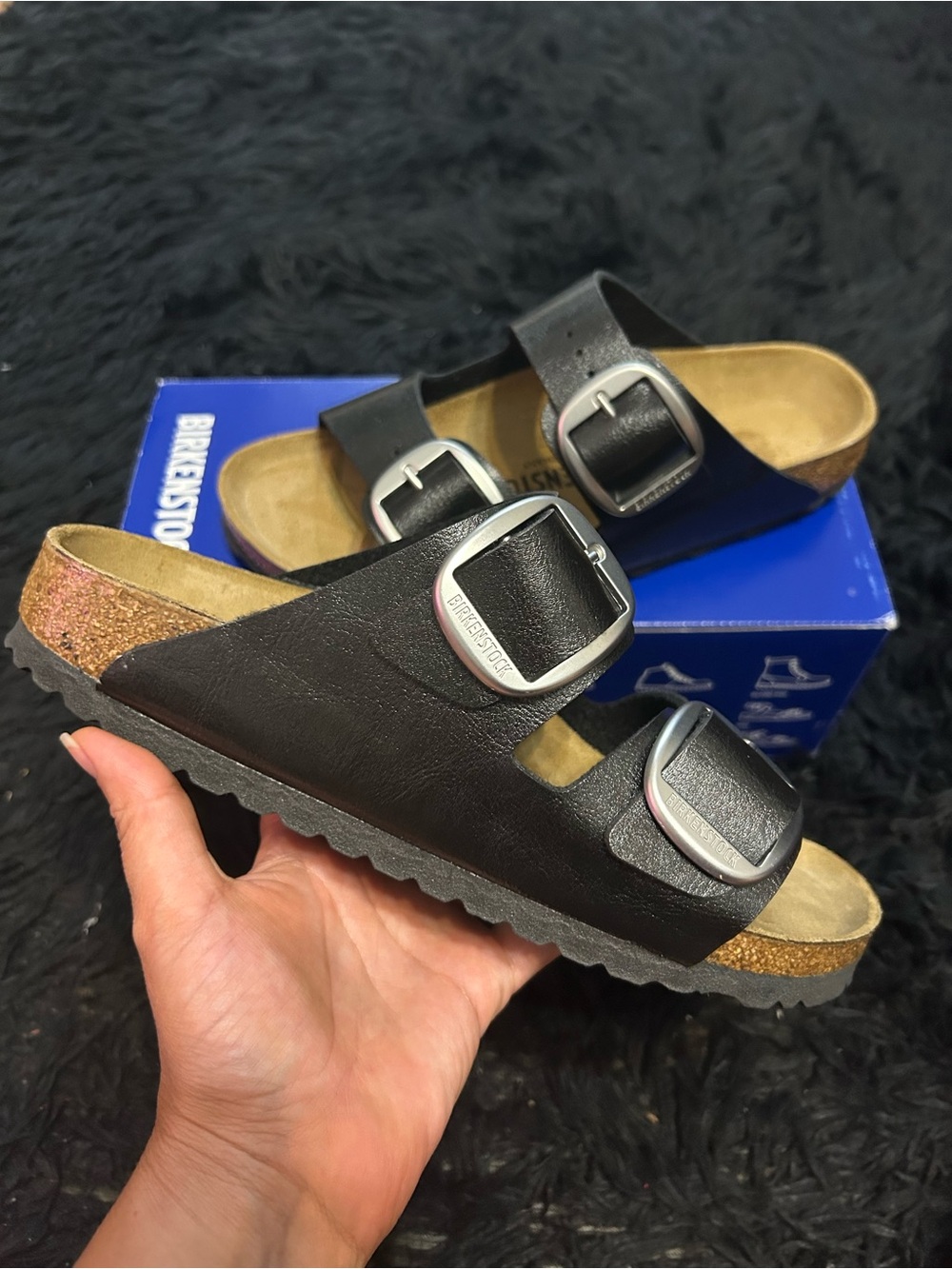 BIRKENSTOCK Arizona black gladiator sandals slippers shoes women’s eur 38 new